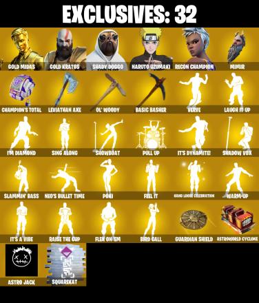 (PC/PSN/XBOX) 270 SKINS 💫 Renegade Raider ⚡️ Master Chief 💍 Gold Midas ⚡️ Gold Kratos 💍 Shady Doggo ⚡️ Naruto Uzumaki | 200 V-Buck | PARENTAL CONTROLS — image 1