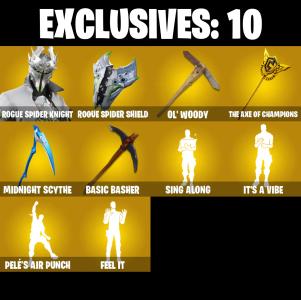 (PC/PSN/XBOX) 254 SKINS 💫 Rogue Spider Knight ⚡️ Kado Thorne 💍 Zeus ⚡️ The Imagined 💍 Mecha Cuddle Master ⚡️ Snap 💍 Wukong ⚡️ Era | 1150 V-Buck | PARENTAL CONTROLS — Fortnite account listing