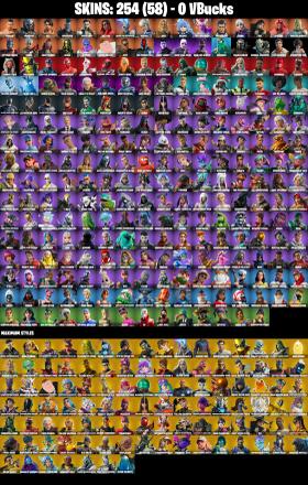 (PC) 254 SKINS π₯ Renegade Raider π₯ Menace π₯ Predator π₯ Raz π₯ Omegarok π₯ Midas Rex π₯ Joltara π₯ Renzo the Destroyer π₯ Mizuki π₯ Zeus | PARENTAL CONTROLS β image 2
