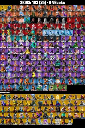(PC/PSN/XBOX) 193 SKINS π« Renegade Raider β‘οΈ Gold Midas π Tart Tycoon β‘οΈ Zeus π Snap β‘οΈ Eternal Knight π Gear Specialist Maya | 0 V-Buck | PARENTAL CONTROLS β image 2