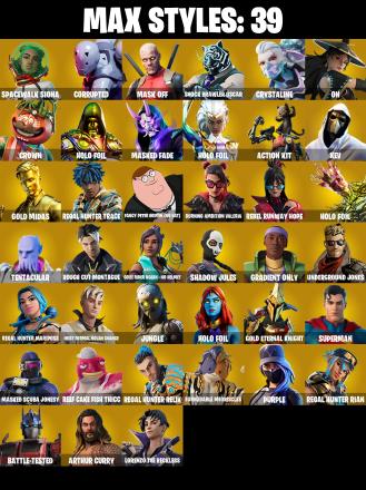 (PC/PSN/XBOX) 172 SKINS π« Gold Midas β‘οΈ Lina Scorch π Sultura β‘οΈ Heron Stance Hero π Fixer β‘οΈ FNCS Renegade π Tart Tycoon | 100 V-Buck | PARENTAL CONTROLS β image 3