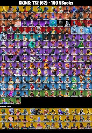 (PC/PSN/XBOX) 172 SKINS π« Gold Midas β‘οΈ Lina Scorch π Sultura β‘οΈ Heron Stance Hero π Fixer β‘οΈ FNCS Renegade π Tart Tycoon | 100 V-Buck | PARENTAL CONTROLS β image 2