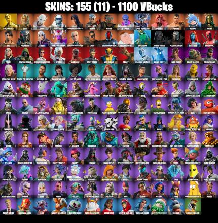 (PC/PSN/XBOX) 155 SKINS 💫 Gold Midas ⚡️ Zeus 💍 Snap ⚡️ Frostbite 💍 Gear Specialist Maya ⚡️ Ronin 💍 Malik ⚡️ Kymera | 1100 V-Buck | PARENTAL CONTROLS — image 2