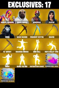 (PC/XBOX) 247 SKINS π₯ Dummy Supreme π₯ Shady Doggo π₯ Wingman π₯ Clutch π₯ Grind π₯ Peter Griffin π₯ Valeria π₯ Son Gohan π₯ Joltara π₯ 650 V-Bucksπ₯ PARENTAL CONTROLS β Fortnite account listing