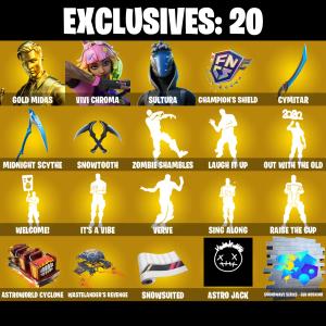 (PC/PSN/XBOX) 152 SKINS ๐ซ Renegade Raider โก๏ธ Gold Midas ๐ Vivi Chroma โก๏ธ Sultura ๐ Fusion โก๏ธ Zeus ๐ Twyn โก๏ธ Eternal Knight | 150 V-Buck | PARENTAL CONTROLS โ Fortnite account listing