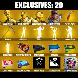 (PC) 162 SKINS 🔥 Gold Midas 🔥 Gold Brutus 🔥 Gold Meowscles 🔥 Lina Scorch 🔥 Valeria 🔥 Midas Rex 🔥 Nezumi 🔥 Fusion 🔥 Omegarok 🔥 600 V-Buc PARENTAL CONTROLS — Fortnite account listing