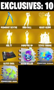 (PC/PSN) 236 SKINS ๐ฅ Joey ๐ฅ Era ๐ฅ Nezumi ๐ฅ Kymera ๐ฅ The Imagined ๐ฅ Optimus Prime ๐ฅ Zeus ๐ฅ Hades ๐ฅ Backlash ๐ฅ Mizuki ๐ฅ 0 V-Bucks PARENTAL CONTROLS โ Fortnite account listing