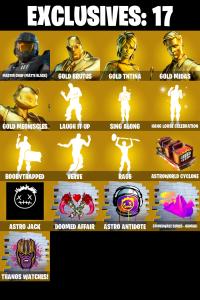 (PC/PSN) 180 SKINS 🔥 Master Chief (Matte Black) 🔥 Gold Brutus 🔥 Gold TNTina 🔥 Gold Midas 🔥 Gold Meowscles 🔥 150 V-Bucks PARENTAL CONTROLS — Fortnite account listing