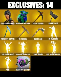 (PC/PSN) 201 SKINS ๐ฅ Renegade Raider ๐ฅ Keri Commander ๐ฅ Peter Griffin ๐ฅ Valeria ๐ฅ Alli ๐ฅ Paradigm (Reality-659) ๐ฅ Joey ๐ฅ 150 V-Bucks๐ฅ PARENTAL CONTROLS โ Fortnite account listing