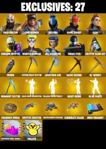 (PC/XBOX) 389 SKINS ๐ฅ Aerial Assault Trooper ๐ฅ Gold Kratos ๐ฅ Lina Scorch ๐ฅ Sultura ๐ฅ Game Knight ๐ฅ Aloy ๐ฅ Subzero Cryptic ๐ฅ 150 VB | PARENTAL CONTROLS โ Fortnite account listing