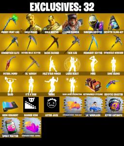 (PC/XBOX) 206 SKINS ๐ฅ Gold Midas ๐ฅ Gold Brutus ๐ฅ Lina Scorch ๐ฅ Subzero Cryptic ๐ฅ Mizuki ๐ฅ The Ageless ๐ฅ Omegarok ๐ฅ Valeria ๐ฅ 0 VB ๐ฅ PARENTAL CONTROLS โ Fortnite account listing