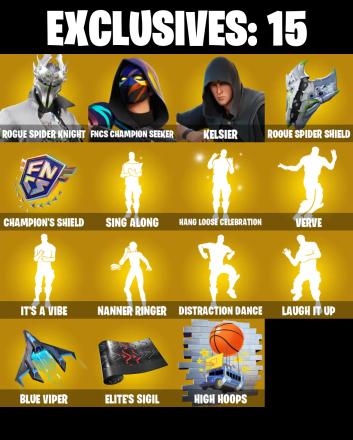(PC) 247 SKINS 🔥 Rogue Spider Knight 🔥 FNCS Champion Seeker 🔥 Kelsier 🔥 Raz 🔥 Omegarok 🔥 Son Goku 🔥 Backlash 🔥 1450 VB | PARENTAL CONTROLS — image 1