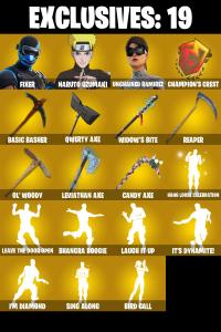 (PC/XBOX) 222 SKINS 🔥 Renegade Raider 🔥 Fixer 🔥 Naruto Uzumaki 🔥 Unchained Ramirez 🔥 Joltara 🔥 Joey 🔥 Era 🔥 The Cube Queen 🔥 1700 V-Bucks🔥 PARENTAL CONTROLS — Fortnite account listing