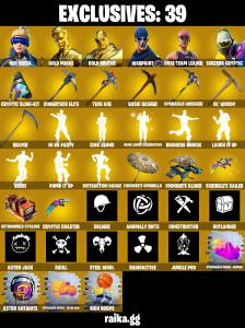 (PC/XBOX) 600 VB) 188 SKINS โ๏ธ Neo Versa โ๏ธ Gold Midas โ๏ธ Gold Brutus โ๏ธ Subzero Cryptic โ๏ธ Joey โ๏ธ Vi โ๏ธ The Foundation โ๏ธ Crackshot โ๏ธ Red Knight PARENTAL CONTROLS โ Fortnite account listing