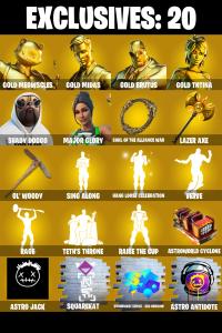 (PC) 337 SKINS ๐ฅ Gold Meowscles ๐ฅ Gold Midas ๐ฅ Gold Brutus ๐ฅ Gold TNTina ๐ฅ Shady Doggo ๐ฅ Major Glory ๐ฅ Menace ๐ฅ Raz ๐ฅ Omegarok ๐ฅ 700 VB | PARENTAL CONTROLS โ Fortnite account listing