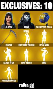 (PC/PSN) 800 VB) 200 SKINS 🔥 Clutch 🔥 Grind 🔥 Snap 🔥 Optimus Prime 🔥 The Origin 🔥 Spectra Knight 🔥 The Imagined 🔥 Joey 🔥 Renzo the Destroyer PARENTAL CONTROLS — Fortnite account listing