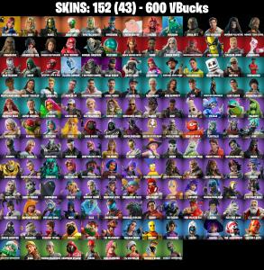 (PC) 152 SKINS 🔥 Explorer Emilie 🔥 Zeus 🔥 Hades 🔥 Backlash 🔥 Spectra Knight 🔥 Omegarok 🔥 Peter Griffin 🔥 Valeria 🔥 Poseidon 🔥 600 V-Buc PARENTAL CONTROLS — Fortnite account listing