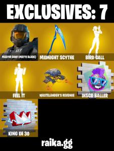 (PC/PSN) 800 VB) 162 SKINS 🔥 Renegade Raider 🔥 Master Chief (Matte Black) 🔥 Zero 🔥 Zeus 🔥 Hades 🔥 Ascendant Midas 🔥 Joltara 🔥 Spectra Knight  PARENTAL CONTROLS — Fortnite account listing