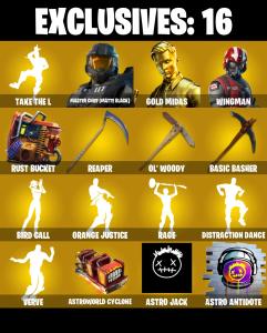 (PC) 164 SKINS 🔥 Renegade Raider 🔥 Master Chief (Matte Black) 🔥 Gold Midas 🔥 Wingman 🔥 Spectra Knight 🔥 Paradigm (Reality-659) 🔥 3550 V-Bucks PARENTAL CONTROLS — Fortnite account listing