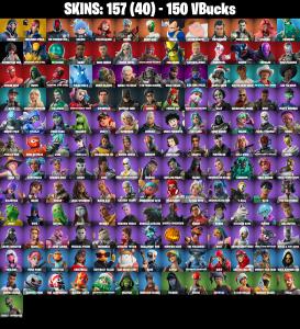 (PC) 157 SKINS 🔥 Renegade Raider 🔥 Xander 🔥 Explorer Emilie 🔥 The Foundation 🔥 Nezumi 🔥 The Imagined 🔥 Ronin 🔥 Backlash 🔥 150 V-Buc PARENTAL CONTROLS — Fortnite account listing