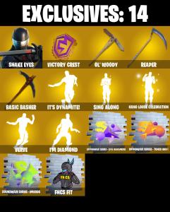 (PC) 215 SKINS 🔥 Snake Eyes 🔥 Galaxy Scout 🔥 Torin 🔥 The Imagined 🔥 The Origin 🔥 The Cube Queen 🔥 Red Knight 🔥 Predator 🔥 Snap 🔥 2150 V-Bucks🔥 PARENTAL CONTROLS — Fortnite account listing