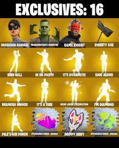 (PC/PSN) 199 SKINS 🔥 Unchained Ramirez 🔥 Frankenstein's Monster 🔥 Game Knight 🔥 Torin 🔥 Peter Griffin 🔥 Era 🔥 Mizuki 🔥 Predator 🔥 200 VB 🔥 PARENTAL CONTROLS — Fortnite account listing