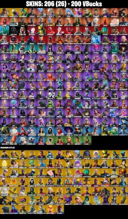 (PC) 206 SKINS 🔥 Lina Scorch 🔥 Subzero Cryptic 🔥 FNCS Renegade 🔥 Omegarok 🔥 Renzo the Destroyer 🔥 Mizuki 🔥 Zeus 🔥 Nezumi 🔥 200 VB | PARENTAL CONTROLS — image 2