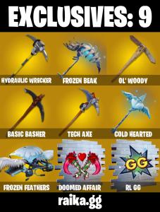 (PC) 700 VB) 185 SKINS ๐ฅ Snap ๐ฅ Spectra Knight ๐ฅ Renzo the Destroyer ๐ฅ Kado Thorne ๐ฅ Nezumi ๐ฅ Raven ๐ฅ Frostbite ๐ฅ Inferno ๐ฅ Peter Griffin PARENTAL CONTROLS โ Fortnite account listing