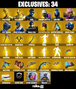 (PC/XBOX) 1450 VB) 166 SKINS ๐ฅ Gold Midas ๐ฅ Gold Brutus ๐ฅ Fixer ๐ฅ Subzero Cryptic ๐ฅ Sultura ๐ฅ Vivi Chroma ๐ฅ Tart Tycoon ๐ฅ Point Patroller PARENTAL CONTROLS โ Fortnite account listing