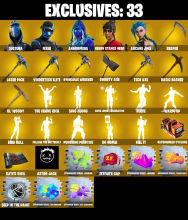 (PC/XBOX) 387 SKINS 🔥 Renegade Raider 🔥 Aerial Assault Trooper 🔥 Sultura 🔥 Fixer 🔥 Andromeda 🔥 Heron Stance Hero 🔥 Arcane Jinx | PARENTAL CONTROLS — image 1