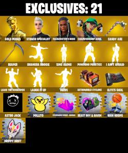 (PC/PSN/XBOX) 282 SKINS 🍒 Gold Midas 🍒 Striker Specialist 🍒 Frankenstein's Bride 🍒 Championship Aura 🍒 Spire Assassin 🍒 Kymera 🍒 150 V-Buck PARENTAL CONTROL — Fortnite account listing
