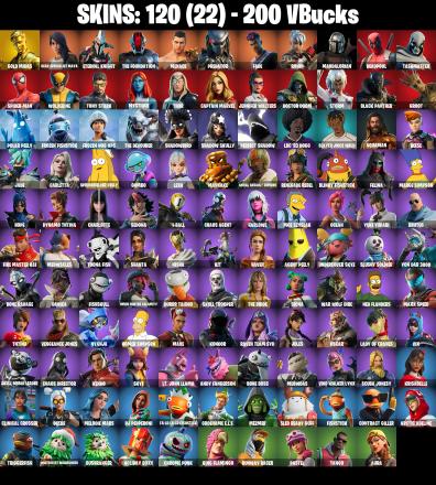 (PC/PSN/XBOX) 120 SKINS / Gold Midas π° Gear Specialist Maya π° Eternal Knight π° The Foundation π° Menace π° Predator π° Fade π° 200 V-Buck PARENTAL CONTROL β image 2