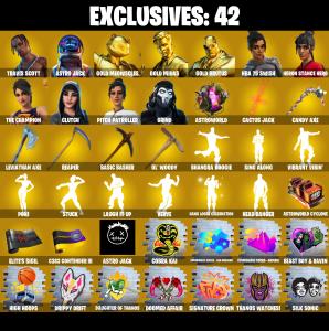 (PC/PSN/XBOX) 265 SKINS 🍒 Travis Scott 🍒 Astro Jack 🍒 Gold Meowscles 🍒 Gold Midas 🍒 Gold Brutus 🍒 NBA 75 Swish 🍒 1100 V-Buck PARENTAL CONTROL — Fortnite account listing
