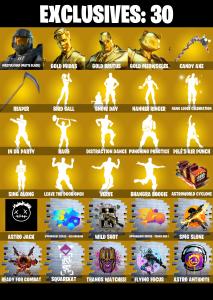 (PC/XBOX) 282 SKINS ♠️ Master Chief (Matte Black) ♠️ Gold Midas ♠️ Gold Brutus ♠️ Gold Meowscles ♠️ Joey ♠️ The Imagined ♠️ Mizuki ♠️ Spectra Knight ♠️ 500 V-Bucks — Fortnite account listing
