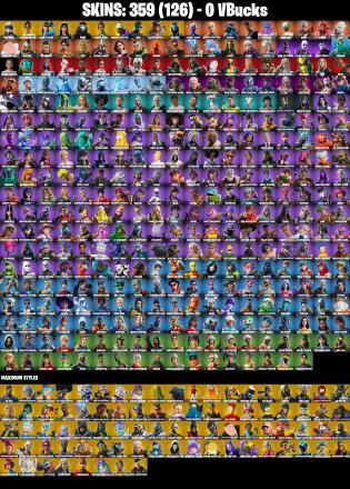 (PC/PSN/XBOX) 359 SKINS π Renegade Raider π Neo Versa π Pitch Patroller π Cloud Striker π Clutch π Grind π Major Glory π 0 V-Buck PARENTAL CONTROL β image 2