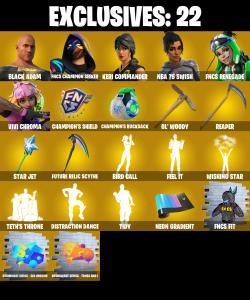 (PC/PSN/XBOX) 463 SKINS 🍒 Renegade Raider 🍒 Black Adam 🍒 FNCS Champion Seeker 🍒 Keri Commander 🍒 NBA 75 Swish 🍒 FNCS Renegade 🍒 700 V-Bucks PARENTAL CONTROL — Fortnite account listing