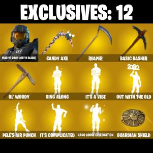 (PC/PSN/XBOX) 207 SKINS 🍒 Master Chief (Matte Black) 🍒 Spire Assassin 🍒 Kymera 🍒 Joltara 🍒 The Foundation 🍒 The Ageless 🍒 300 V-Buck PARENTAL CONTROL — Fortnite account listing