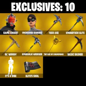 (PC/PSN/XBOX) 277 SKINS ๐ Renegade Raider ๐ Aerial Assault Trooper ๐ Game Knight ๐ Unchained Ramirez ๐ Zeus ๐ Paradigm (Reality-659) ๐ The Ageless ๐ 300 V-Buck PARENTAL CONTROL โ Fortnite account listing