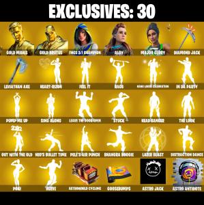 (PC/PSN/XBOX) 364 SKINS ๐ Master Chief ๐ Gold Midas ๐ Gold Brutus ๐ FNCS 3:1 Champion ๐ Aloy ๐ Major Glory ๐ Era ๐ Predator ๐ 100 V-Buck PARENTAL CONTROL โ Fortnite account listing
