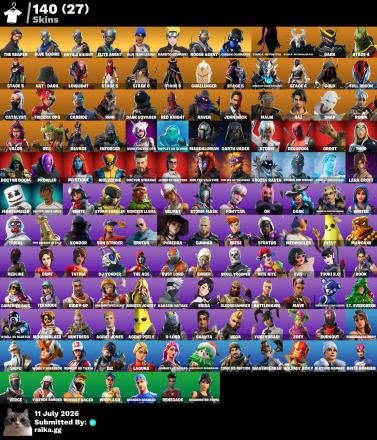 [PC/PSN/XBOX] | 140 Skins | Floss | The Reaper | Blue Squire | Elite Agent | Take The L | Royale Knight | Blue Team Leader | Naruto Uzumaki | O4G — image 1