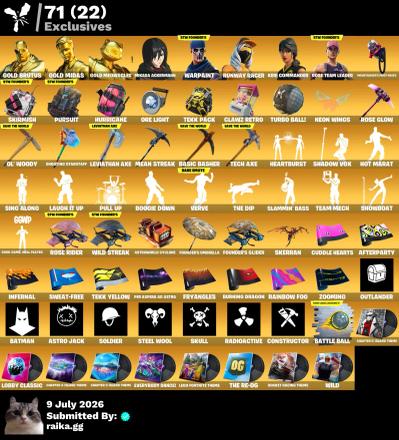 [PC/PSN/XBOX] | 110 Skins | OG STW | Leviathan Axe | Gold Brutus | Gold Midas | Gold Meowscles | Warpaint | Keri Commander | ORIGIN | STAGE 4 | O4G — image 5