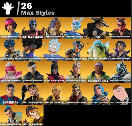 (PC PSN XBOX) 78 skins | Polo Prodigy | MAIL CHANGE / CHUN-LI / GALAXY SCOUNT / Kado Thorne | Era | Menace | Valeria | Predator | Optimus Prime | Peter Griffin | Kymera | Galaxy Scout | Galaxia — image 5