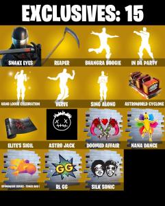 (PC/PSN/XBOX) 233 SKINS ⚡️ Snake Eyes ⚡️ Twyn ⚡️ Raz ⚡️ Fade ⚡️ Renzo the Destroyer ⚡️ The Cube Queen ⚡️ Paradigm (Reality-659) ⚡️ 150 V-Bucks