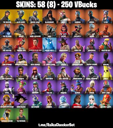 [PSN/XBOX/PC] 58 skins ❄️ The Reaper ❄️ Elite Agent ❄️ Take The L ❄️ Rogue Agent ❄️ Blackheart ❄️ Drift ❄️ Carbide ❄️ Omega ❄️ Lynx ❄️ The Ice King ❄️ Zenith ❄️ 250 VB — image 1