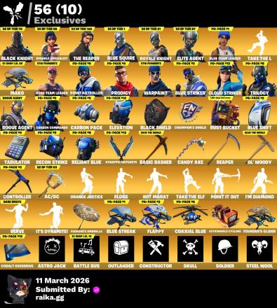 [PC/PSN/XBOX] 118 skins | OG STW | Black Knight | Sparkle Specialist | The Reaper | Blue Squire | Royale Knight | Elite Agent | Blue Team Leader | Point Patroller | 100 VB — image 1