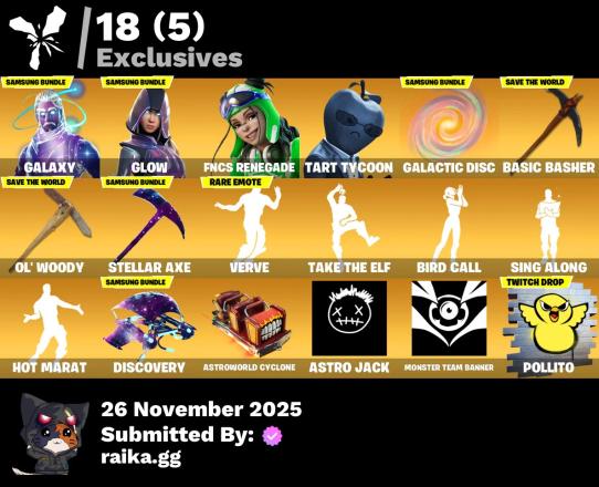 [PC/PSN]  206 skins | Galaxy | Glow | FNCS Renegade | Tart Tycoon | Galaxia | Nezumi | Optimus Prime | Son Goku | Hybrid | Fade | Mizuki | Valeria | 350 VB — image 1