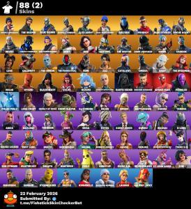 [PC/XBOX] 88 skins | Sparkle Specialist | The Reaper | Blue Squire | Royale Knight | Elite Agent |Floss | Mako | Take The L |  Blue Team Leader | Sultura | Prodigy | Blue Striker | 1350 VB