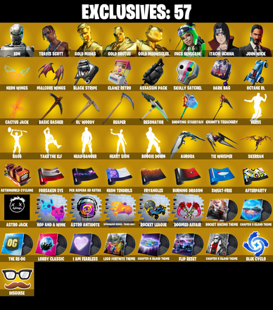 [PC/PSN/XBOX] 129 SKINS | Eon, Travis Scott, Gold Midas, Gold Brutus, Gold Meowscles, FNCS Renegade, John Wick, Fusion, Joltara, The Imagined, Sorana, Gear Specialist Maya, Kado Thorne, Omegarok, Zenith, Optimus Prime, The Origin, Spectra Knight — image 6