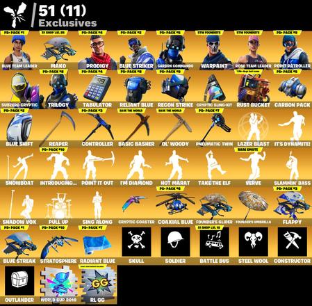 [PC/PSN/XBOX] 117 skins | OG STW | Blue Team Leader | Prodigy | Blue Striker | Carbon Commando | Point Patroller | Subzero Cryptic | Trilogy | Ruin | 750 VB — image 2