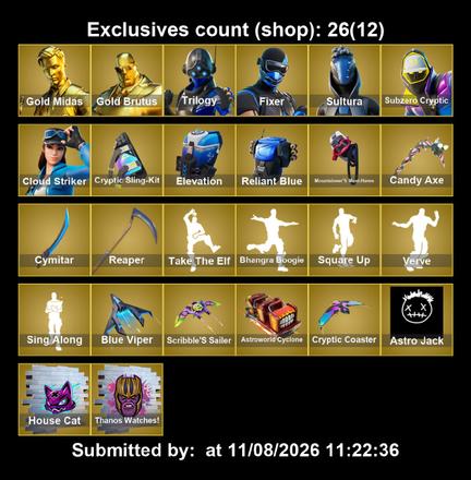 #US40[PC/PSN/XBOX] 168 SKINS | GOLD MIDAS | GOLD BRUTUS | TRILOGY | FIXER | SULTURA | SUBZERO CRYPTIC | CLOUD STRIKER | VALERIA | BLACKHEART | THE FOUNDATION | RUIN | 150 VB — image 7